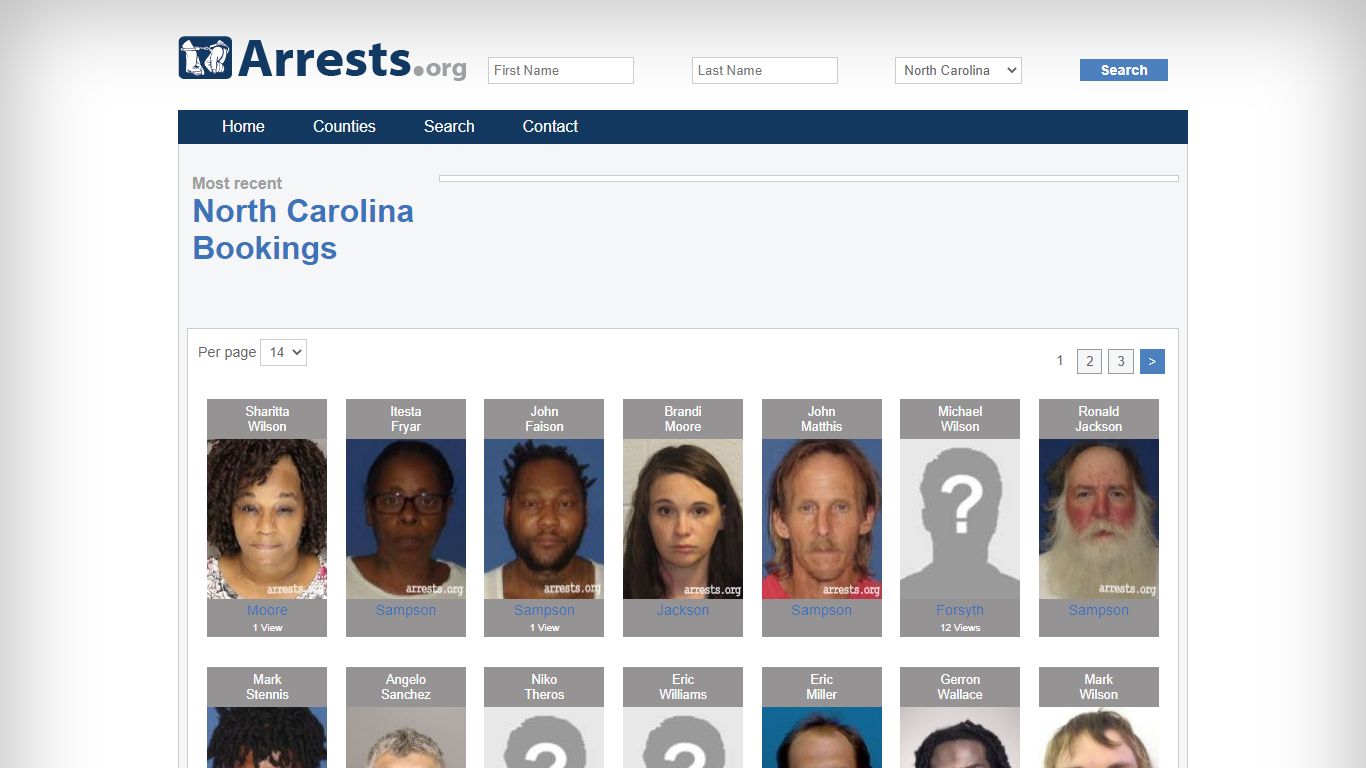 North Carolina Arrests and Inmate Search